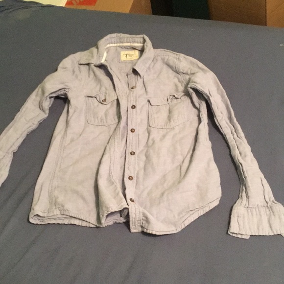 Periwinkle flannel top - Picture 1 of 1